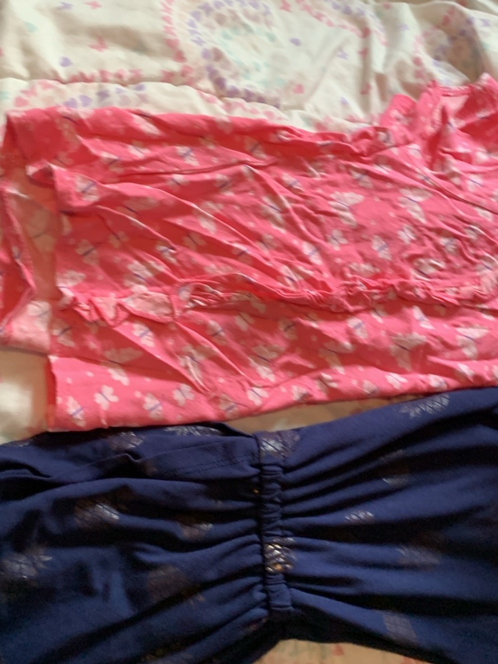 Pink Top and Navy Romper